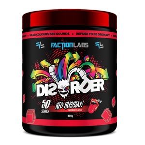 Faction Labs Disorder 50 serves Red Russian