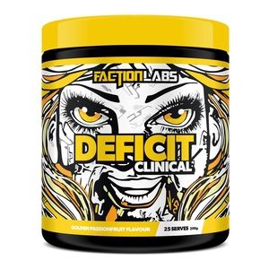 Faction Labs Deficit 25 serves Golden Passionfruit