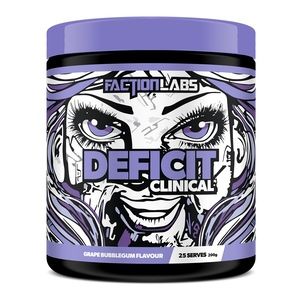 Faction Labs Deficit 25 serves Grape Bubblegum