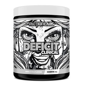 Faction Labs Deficit 50 serves Vanilla Cola