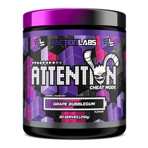 Faction Labs Attention 30 serves Grape Bubblegum