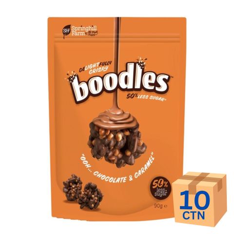 [] boodles Chocolate and Caramel 90g 10 Pack (Refrigerated)