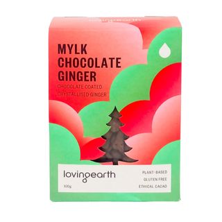 [] Loving Earth Mylk Chocolate Ginger 100g 6 Pack (Refrigerated)