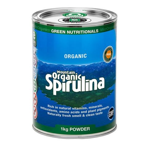 Green Nutritionals Mountain Organic Spirulina 1kg powder