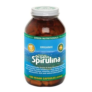 Green Nutritionals Mountain Organic Spirulina 180 capsules