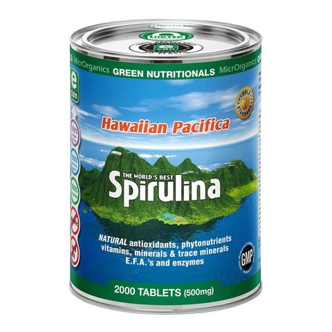 Green Nutritionals Hawaiian Pacifica Spirulina 2000T