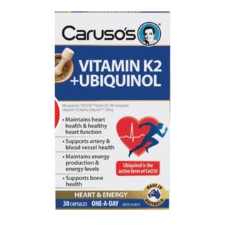 Carusos Natural Health Vit K2 Ubiquinol 30T