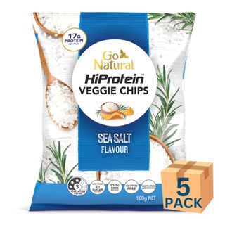 Go Natural HiProtein Chips Sea Salt 100g 5 Pack