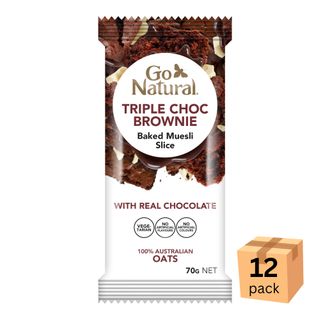 Go Natural Baked Muesli Triple Choc Brownie 70g 12 Pack