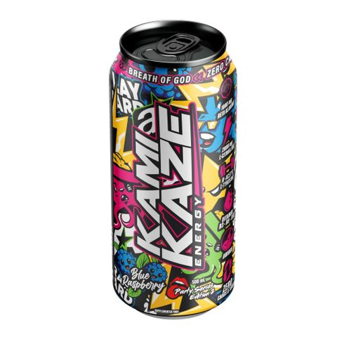 Athletic Sports Kamikaze Energy Blue Raspberry 500ml 12 Pack
