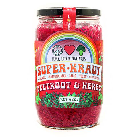 [] Peace Love Vegetables Beetroot & Herb Sauerkraut  - 620g (Refrigerated)