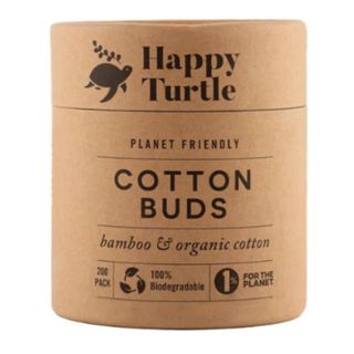 Happy Turtle Cotton Bamboo Buds 200 Pack Tub