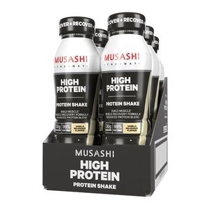 Musashi High Protein Shake Vanilla 375mL 6 Pack