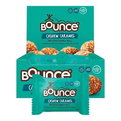 Bounce Cashew Caramel Protein Energy Balls - 12 x 40g