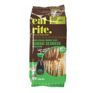 Eatrite Brown Rice Crackers with Tamari Seaweed - 100g