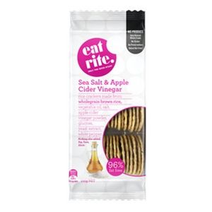 Eatrite Brown Rice Crackers with Sea Salt & Apple Cider - 100g