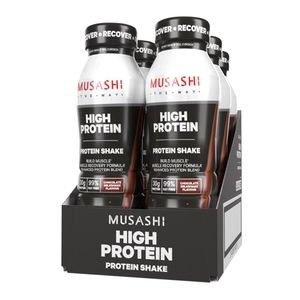 Musashi High Protein Shake Choc 375mL 6 Pack