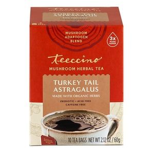 Teeccino Tea Turkey Tail Astragalus 10 Teabags