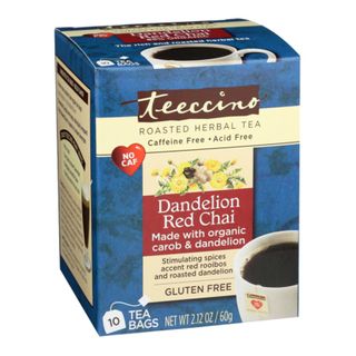 Teeccino Roasted Herbal Tea Dandelion Red Chai 10 Teabags 60g