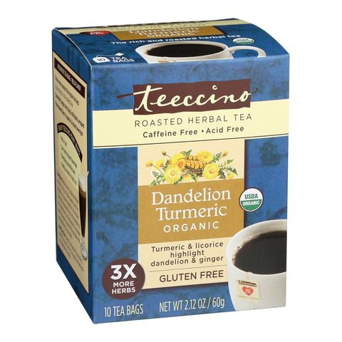 Teeccino Roasted Herbal Tea Organic Dandelion Turmeric 10 Teabags 60g