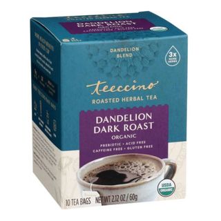Teeccino Roasted Herbal Tea Organic Dandelion Dark Roast 10 Teabags 60g
