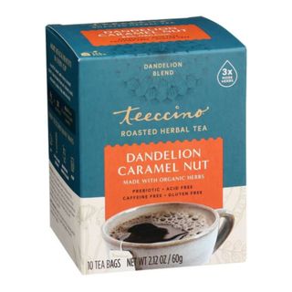 Teeccino Roasted Herbal Tea Dandelion Caramel Nut 10 Teabags 60g