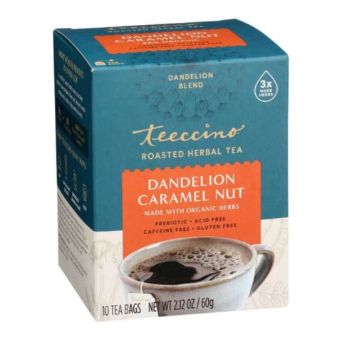 Teeccino Roasted Herbal Tea Dandelion Caramel Nut 10 Teabags 60g