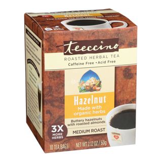 Teeccino Roasted Herbal Tea Hazelnut Medium Roast 10 Teabags 60g