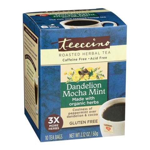 Teeccino Roasted Herbal Tea Organic Dandelion Mocha Mint 10 Teabags 60g