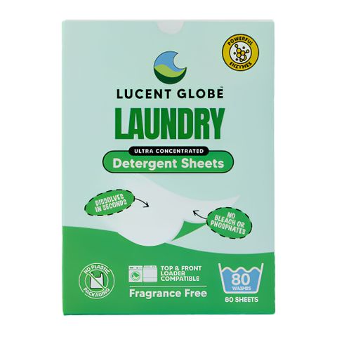 Lucent Globe Laundry Detergent Sheets Frag Free 80 Washes