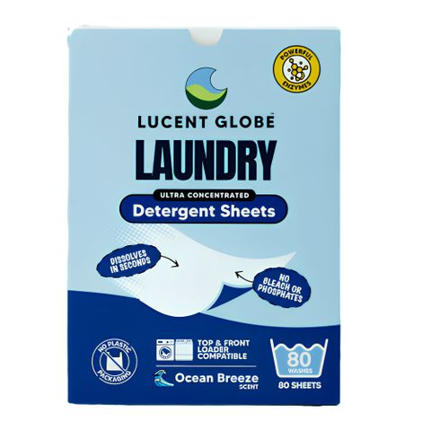 Lucent Globe Laundry Detergent Sheets Ocean 80 Washes