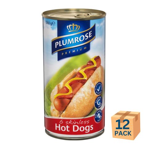 Plumrose Hot Dogs 560G x 12