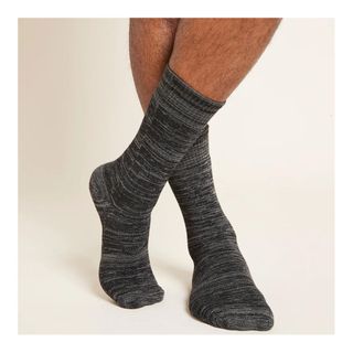 Boody Men W/Boot Sock   Blk/Grey / 6 11 - Black/Grey Space Dye   6 11