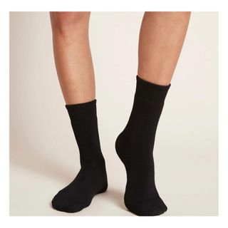 Boody Wom Crew Boot Sock   Blk / 3 9 - Black   3 9