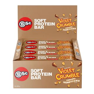 [] Body Science Protein Bar Violet Crumble Caramel Honeycomb 55g 12 Pack (Refrigerated)