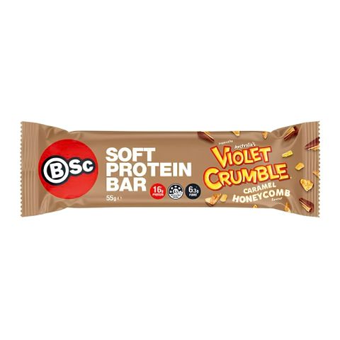 Body Science Protein Bar Violet Crumble Caramel Honeycomb 55g 12 Pack
