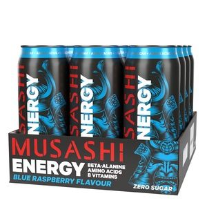 Musashi Energy Blue Raspberry 500ml 12 Pack