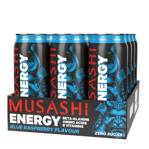 Musashi Energy Blue Raspberry 500ml 12 Pack