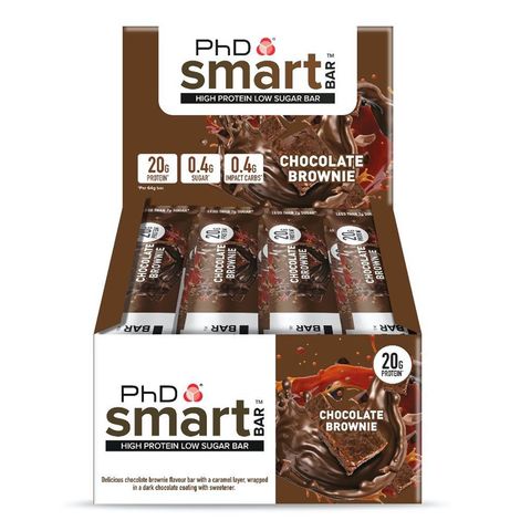 PhD Nutrition Smart Bar High Protein Chocolate Brownie 64g 12 Pack