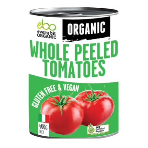 Every Bit Organic Whole Peeled Tomatoes 400g