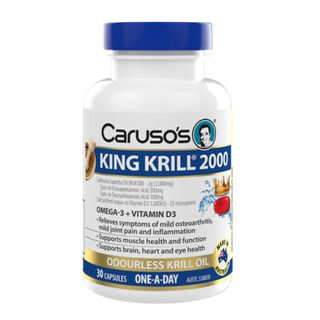 Carusos Natural Health King Krill 2000mg + Vitamin D 30 Capsules