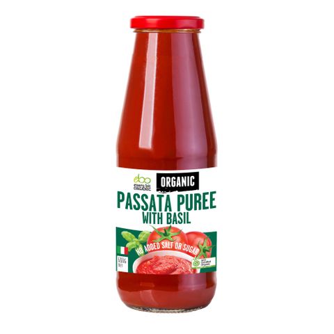 Every Bit Organic Organic Passata Puree Basil 680g