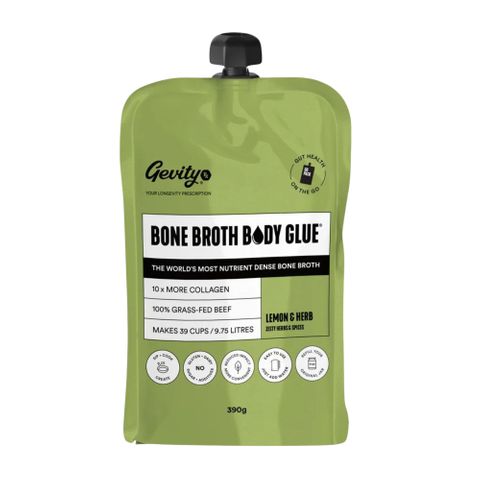 Gevity Rx Bone Broth Refill Pack Lemon Herb 390g - Aug 25 Best Before