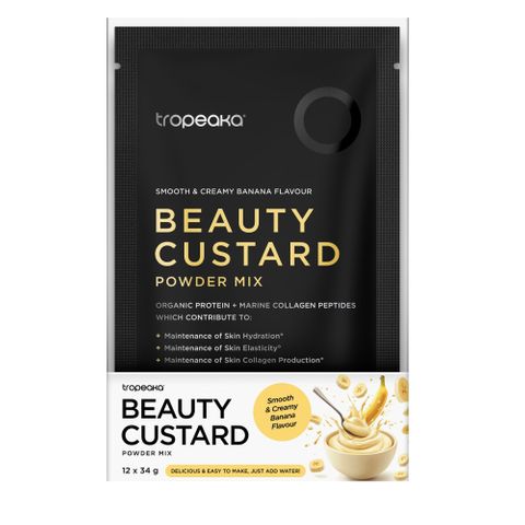 Tropeaka Beauty Custard Smooth and Creamy Banana 34g Sachet x 12 Pack