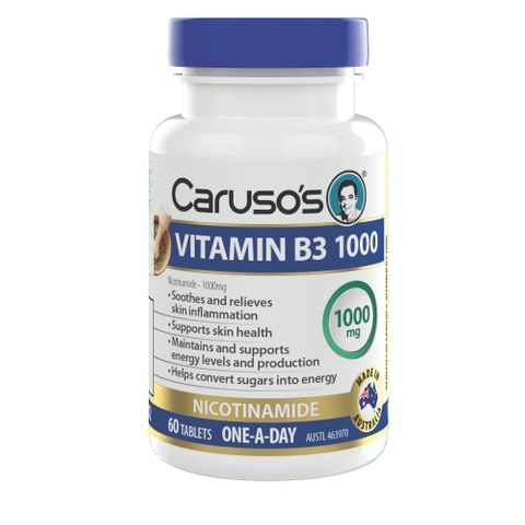 Carusos Natural Health Vitamin B3 1000mg  60 Tablets