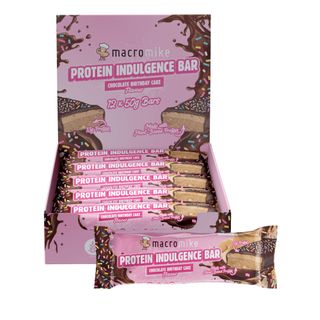 Macro Mike Protein Indulgence Choc Birthday Cake Bar 50g 12 Pack Carton
