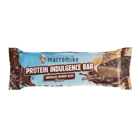 Macro Mike Protein Indulgence Peanut Chocolate Coconut Bar 50g 12 Pack Carton