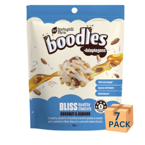 [] boodles Healthy Clusters Bliss Coconut and Almond 7 Pack Carton (Refrigerated)