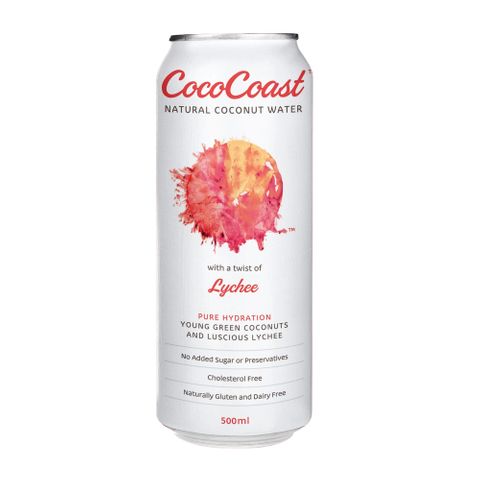 Coco Coast Coconut Water Lychee 500ml 24 Pack Carton