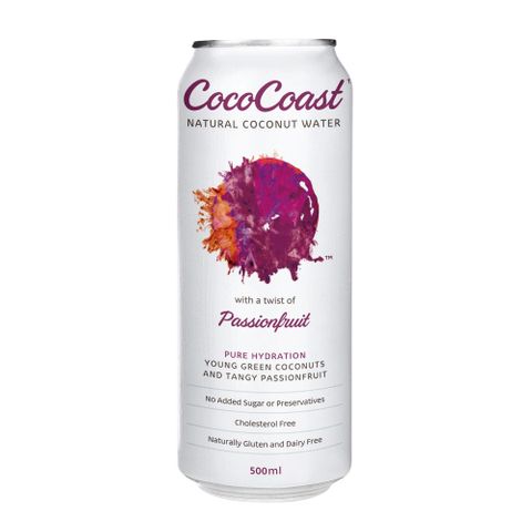 Coco Coast Coconut Water Passionfruit 500ml 24 Pack Carton
